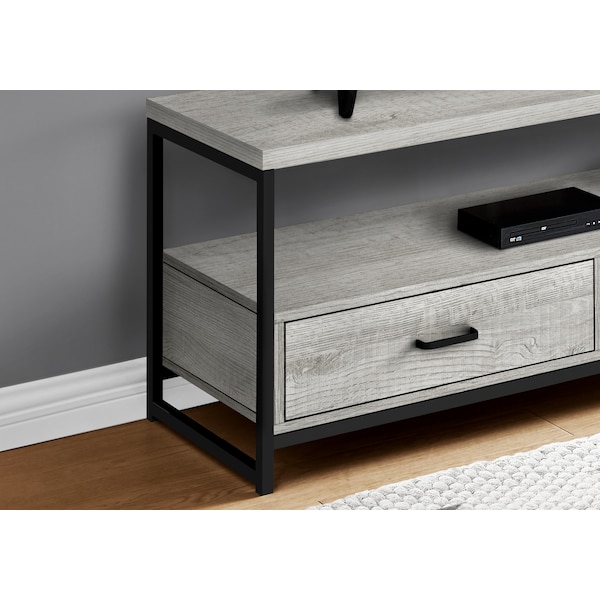 Tv Stand, 48 Inch, Console, Storage Drawers, Living Room, Bedroom, Laminate, Grey